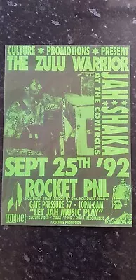 Original   Jah Shaka    Poster    The Rocket   ........   1992 • £18