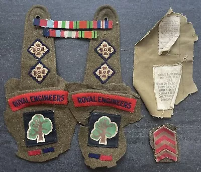 £160 • Buy Original WW2 Royal Engineers / 46th Division Formation Signs Cut Offs Italy