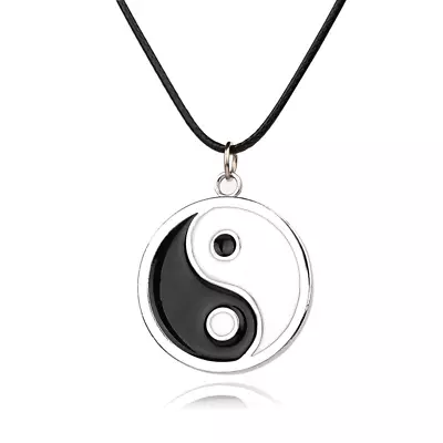 Naruto Necklace Pendant Yin Yang Symbol Chain Anime Japanese Uzumaki Sasuke • £4.99