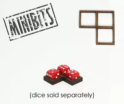 Wargames Hit Marker MDF Dice Frames - Corner Frames - Various Sizes • £1.30