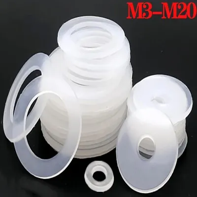 Nylon Plastic Flat Washers Insulating Washer Rubber Round Gasket Soft M3 M4-M20  • $1.69