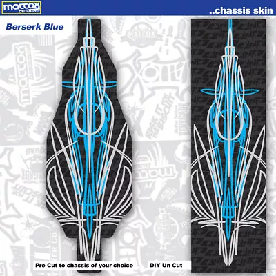 RC Car Chassis Skin  (1) 18mil Outdoor  OR (1) 12mil Indoor-Berserk Blue • $10.50