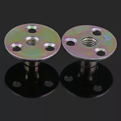 £1.50 • Buy Tee Nut M6 M8 Brad Hole Carbon Steel T-Nuts Furniture Hardware Flan -Zinc Plated