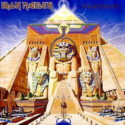 IRON MAIDEN Powerslave BANNER 2x2 Ft Fabric Poster Tapestry Flag Album Cover Art • $19.95
