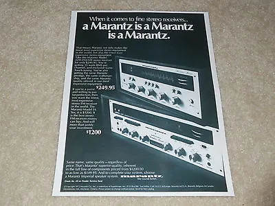 Marantz Model 19 2215 Receiver Ad 1972 Articles 1 Page Rare Ad! • $9.99