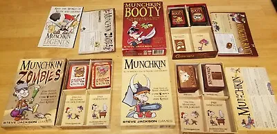 Lot Of 3 Munchkin Booty  Muchkin Zombies & Munchkin Games Steve Jackson Complete • $24.50