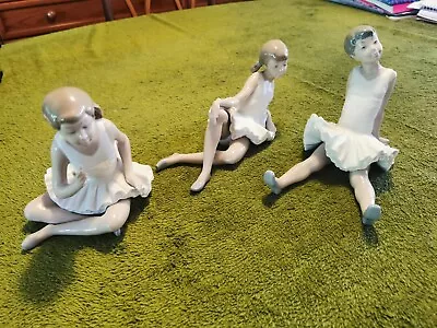 Nao Lladro 3 Ballerina Collection Figures Ornament Excellent Condition  • £50