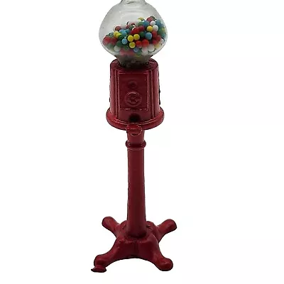 Vtg 70’s Metal Gumball Machine Glass Globe 1:12 Dollhouse Miniature Candy Cute • $12