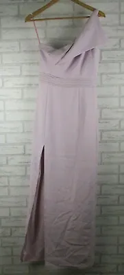 Luxe Elle Zeitoune One Shoulder Dress 8 Purple Full Length Gown Evening • $59