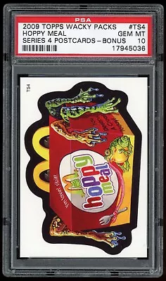 2009 Topps Wacky Packages Sticker #TS4 Hoppy Meal 4th Postcards Bonus PSA 10 • $537.89