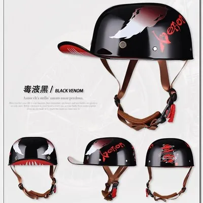 Retro Motorcycle Helmet Motorcycle Half Helmet Baseball Cap For Men Women Gift • $28.99