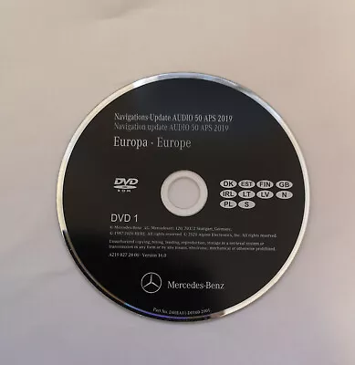 2019 Mercedes NTG2.5 Audio 50  Sat Nav Disc Europe Navigation DVD 1 • £22.90