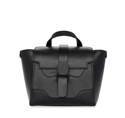 Senreve Black Mini Maestra Four In One Bag Genuine Italian Leather Gold Hardware • $550