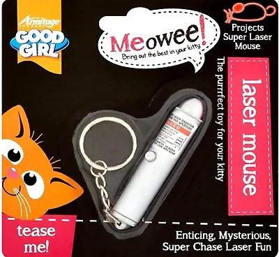 LASER MOUSE - (cat Toy) - Good Girl Pointer Pen Toy Kitten Chase Fun Bp Keyring  • £3.49