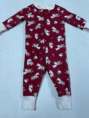 Hanna Andersson  100%  Cotton  Horse  Union Suit Pajamas  60   3   6   9  Ms   • $13.50