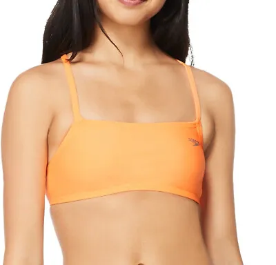 Speedo Womens Swim Top Medium Orange Pop NWT Eco Endurance Vibe Collection New • $16.50