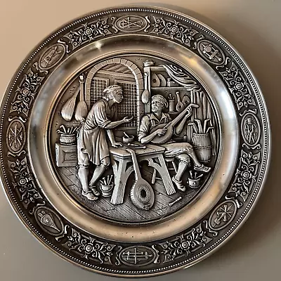 Vintage Wall Plate Bradex NR22.S45-1.5 Der Lautenmacher 1990 SKS Zinn 95% Pewter • £29.99