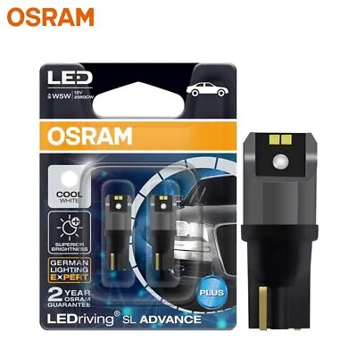 OSRAM LED T10  W5W 194 LEDriving SL Advance 6000K White Car Reading Bulbs Pair • $11.44