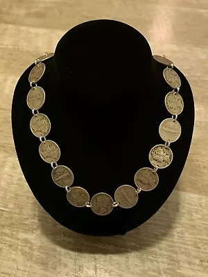 20” MERCURY DIME Coin Jewelry Necklace 90% Silver With .925 Rings & Clasp • $165