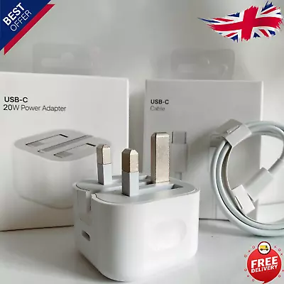 Fast 20W USB-C Charger Adapter PD Plug / Cable For IPhone 13 12 11 X XR Pro Max • £3.15