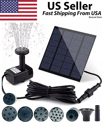 Solar Power Fountain Submersible Floating Water Pump Bird Bath Pond Garden Decor • $10.59