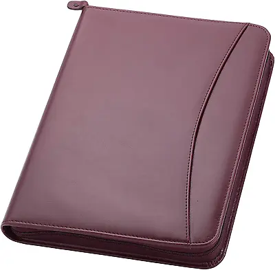 Travigo 3-Ring Zipper Business Leather Portfolio Folder| 1.25  3-Ring Binder Pro • $50.99