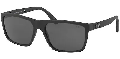Polo Ralph Lauren Men's Matte Black Classic Square Sunglasses - PH4133-528487-59 • $59.99