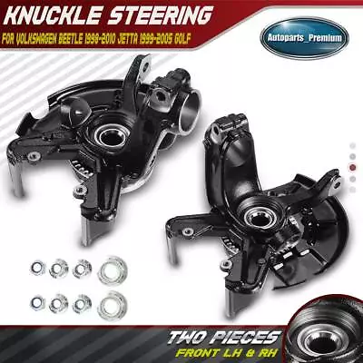 2x Front Steering Knuckle & Wheel Hub Bearing Assembly For VW Beetle Golf Jetta • $146.99