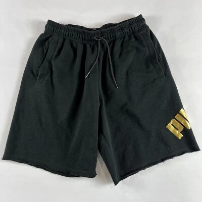 $11.25 • Buy Puma Black Track Style Fleece Sweat Shorts Men's Small S W30 