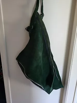 ENGLISH GREEN Suede Leather Full Chaps W/Zipper - Children's Size 8 USA • $20