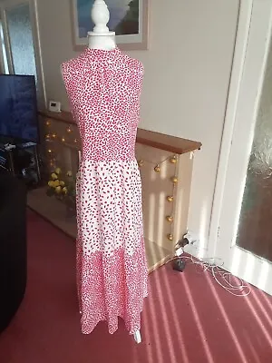 Michelle Keegan Tier Maxi Dress Red & White Print Bnwt Size 16 • £7