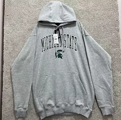 Michigan State Spartans Hoodie Sweatshirt Sweater Men's XLT XL Big & Tall Gray • $11.52