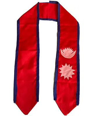 £6.99 • Buy Nepal Themed GRADUATION SASH,  Nepal Flag, Nepali Khada, Khata, Nepali Sash
