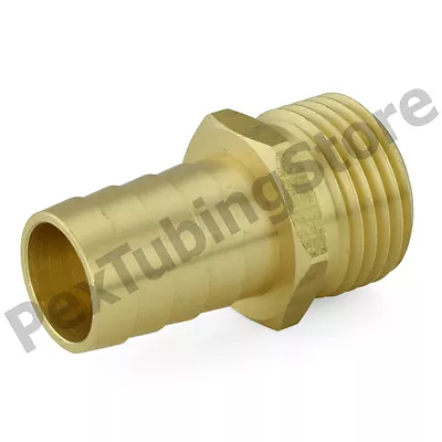 3/4  Male Garden Hose X 3/4  Hose Barb Brass Adapter Connector Fitting • $3.95