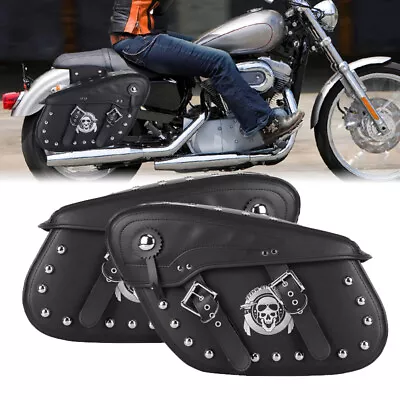 $135.99 • Buy Motorcycle Side Saddle Bag Tool Bag Saddlebag For Yamaha V-Star XVS 650 950 1100