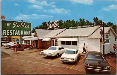 Marshall Texas Postcard THE GABLES RESTAURANT Highway 43 Roadside C1960s Unused • $5.25