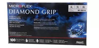 MF300XL Powder Free Diamond Grip Latex Gloves XL (100 Gloves Per Box) (5 Pack) • $88.40