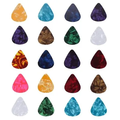 $3.85 • Buy 20x Acoustic Electric Guitar Celluloid Picks Plectrums 0.46 Mm Thick Pick Thins