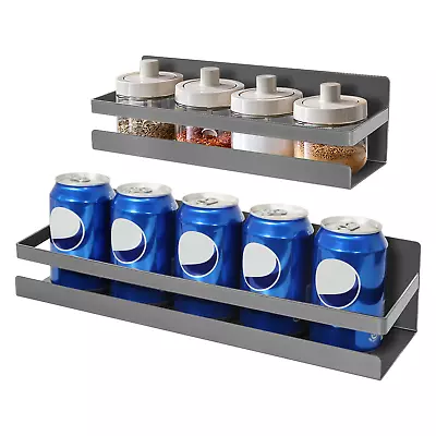 2Pack Magnetic Spice Rack Seasoning Organizers Kitchen Shelf Fridge Storage • £14.99