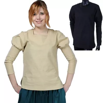 Black Or Beige Empire Womens Shirt - Perfect For LARP & Re-Enactment • £29.99