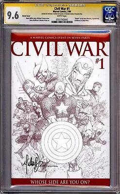 Civil War #1 Sketch Variant Cgc Signature Series Signed Michael Turner Marvel • $227.32