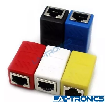 5 PCS Ethernet LAN Connector Adapter Female To Female MULTICOLOR RJ45 Cat5e • $5.98