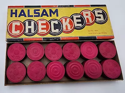 Vintage Hal-Sam Wooden Checkers • $9.99