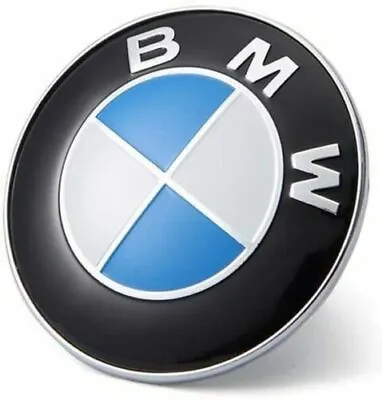 BMW Logo Emblem 82 Mm 2 Pins Sticker Front Rear Hood Trunk Car Badge X5 E30 E39 • $29.99