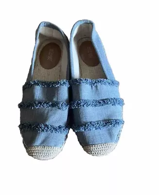 Michael Kors Espadrille Shoes Womens Size 9.5 Blue Jean  Slip On Comfort • $39.99