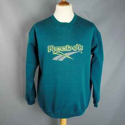 £14.90 • Buy Reebok - S / M - Vintage Green 1990s 90s Sweatshirt Retro 