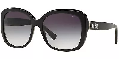 Coach Women's Black Oversized Square Sunglasses W/ Gradient Lens - HC8158 500211 • $109.38