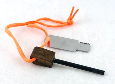 $5.75 • Buy Fire Starter Flint Steel Striker Survival Kit Outdoor Survival USA Seller