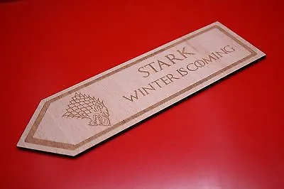 Wooden Bookmark Game Of Thrones Stark Dire Wolf Sigil Winter Is Coming Starks • £4.50