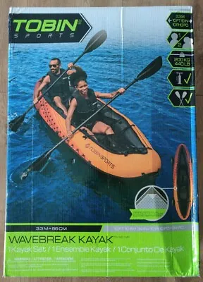 ⭐NEW⭐ Tobin Sports Wavebreak Inflatable 2-person Kayak Set WITH Oars And Paddles • $229.99